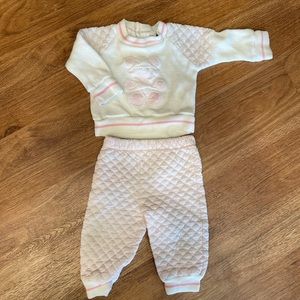 Vintage quilted outfit for baby